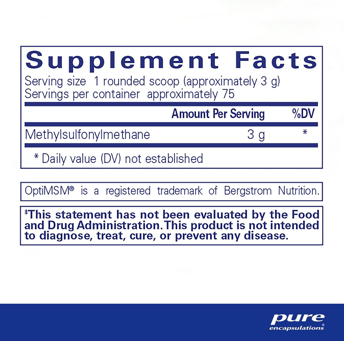 Msm Pure Pure Encapsulations MSM Powder 227 g – Integrated Health Products