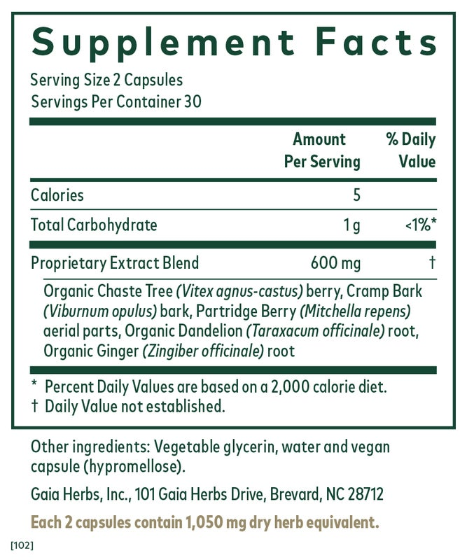 A list of supplement facts.  