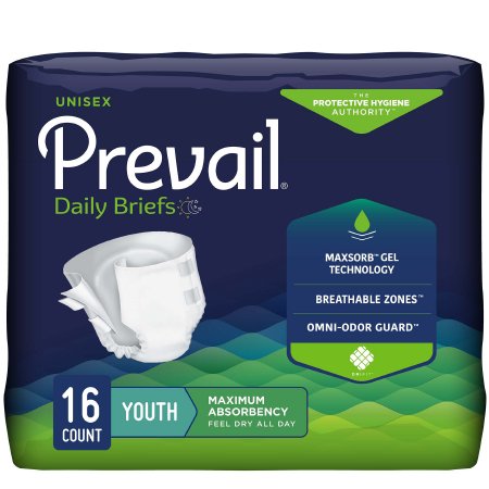 Unisex Youth  Brief Prevail® X-Small Disposable- Heavy Absorbency (PV-015)