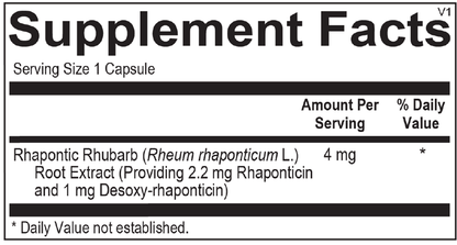 A picture of the supplement facts label.  