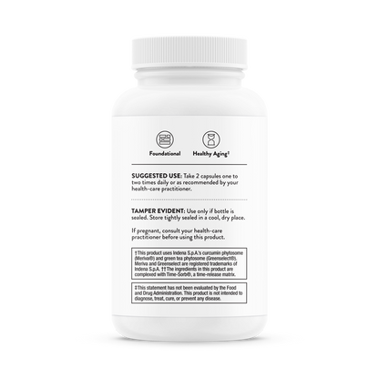 Suggested use for a bottle of Thorne PolyResveratrol-SR dietary supplement