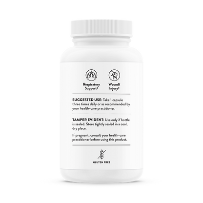 Suggested use for a bottle of Thorne Quercetin Complex dietary supplement