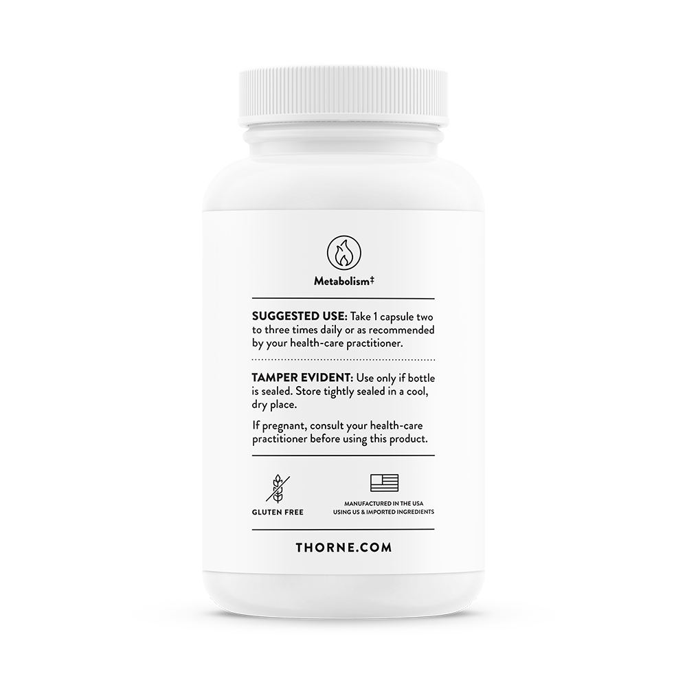 Suggested use for a bottle of Thorne Green Tea Phytosome dietary supplement