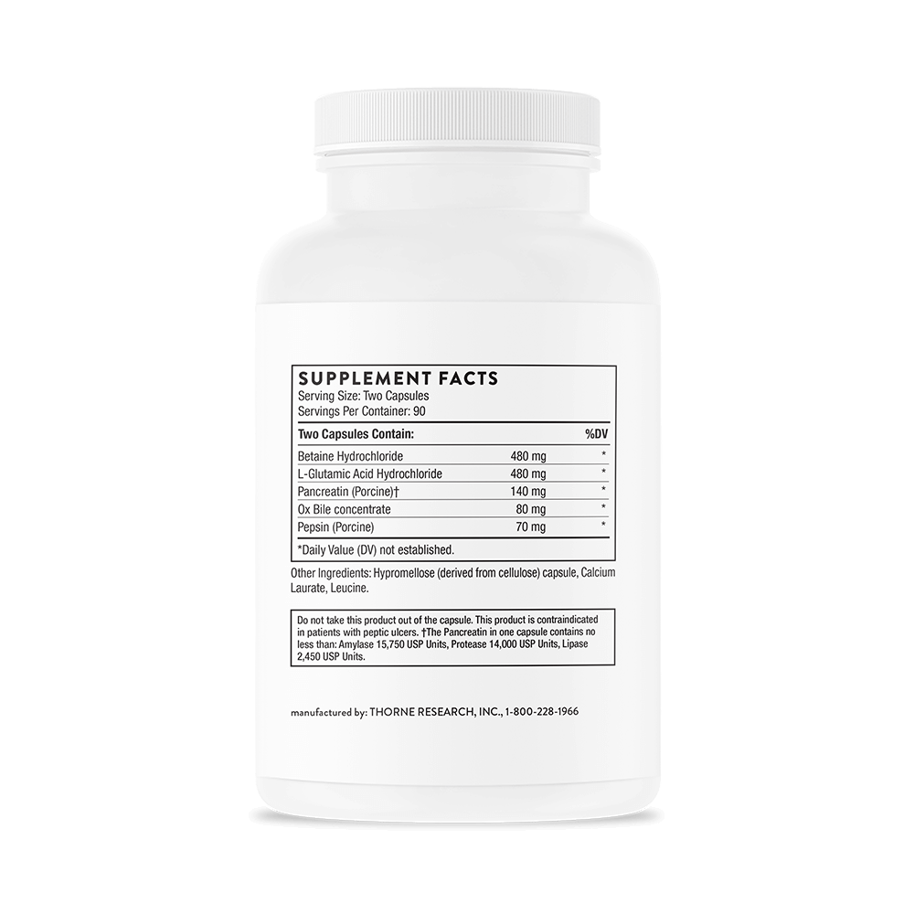Supplement bottle with label on a white background