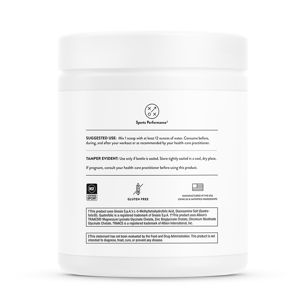 Suggested use for a container of Thorne Catalyte