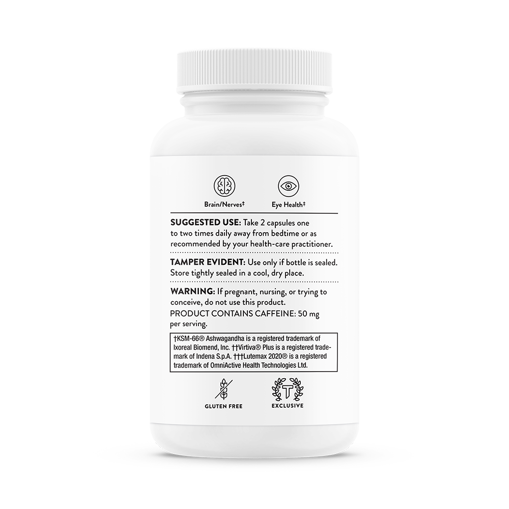 Suggested use for A bottle of Thorne Memoractiv dietary supplement 