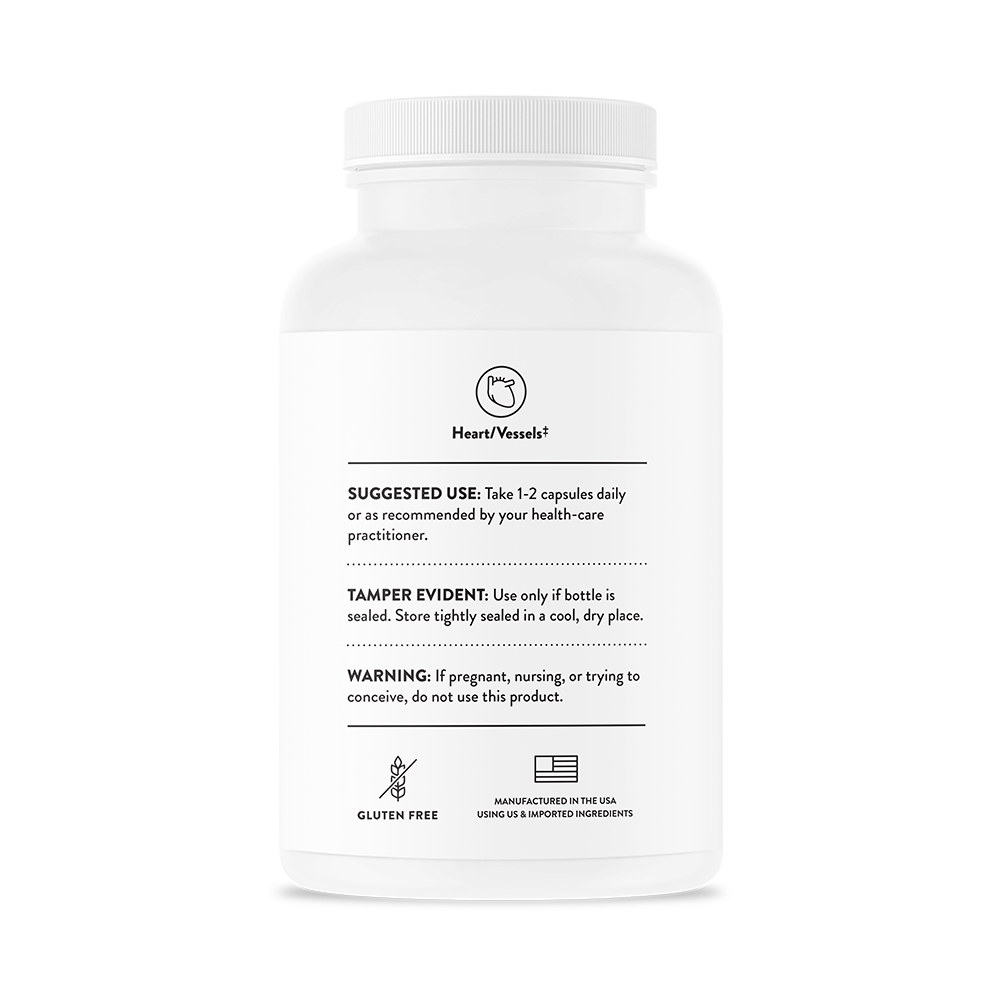 Suggested use for A bottle of Thorne Red Yeast Rice + CoQ10 dietary supplement 