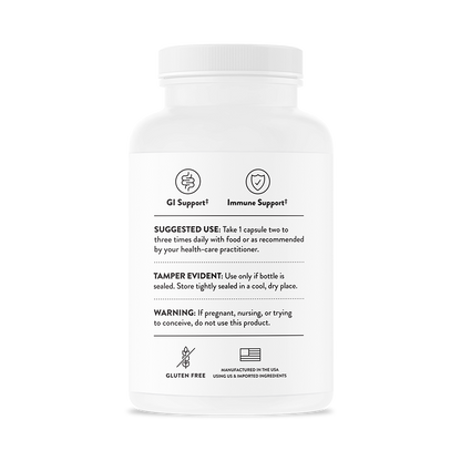 Suggested use for A bottle of Thorne Berberine 200 mg dietary supplement 