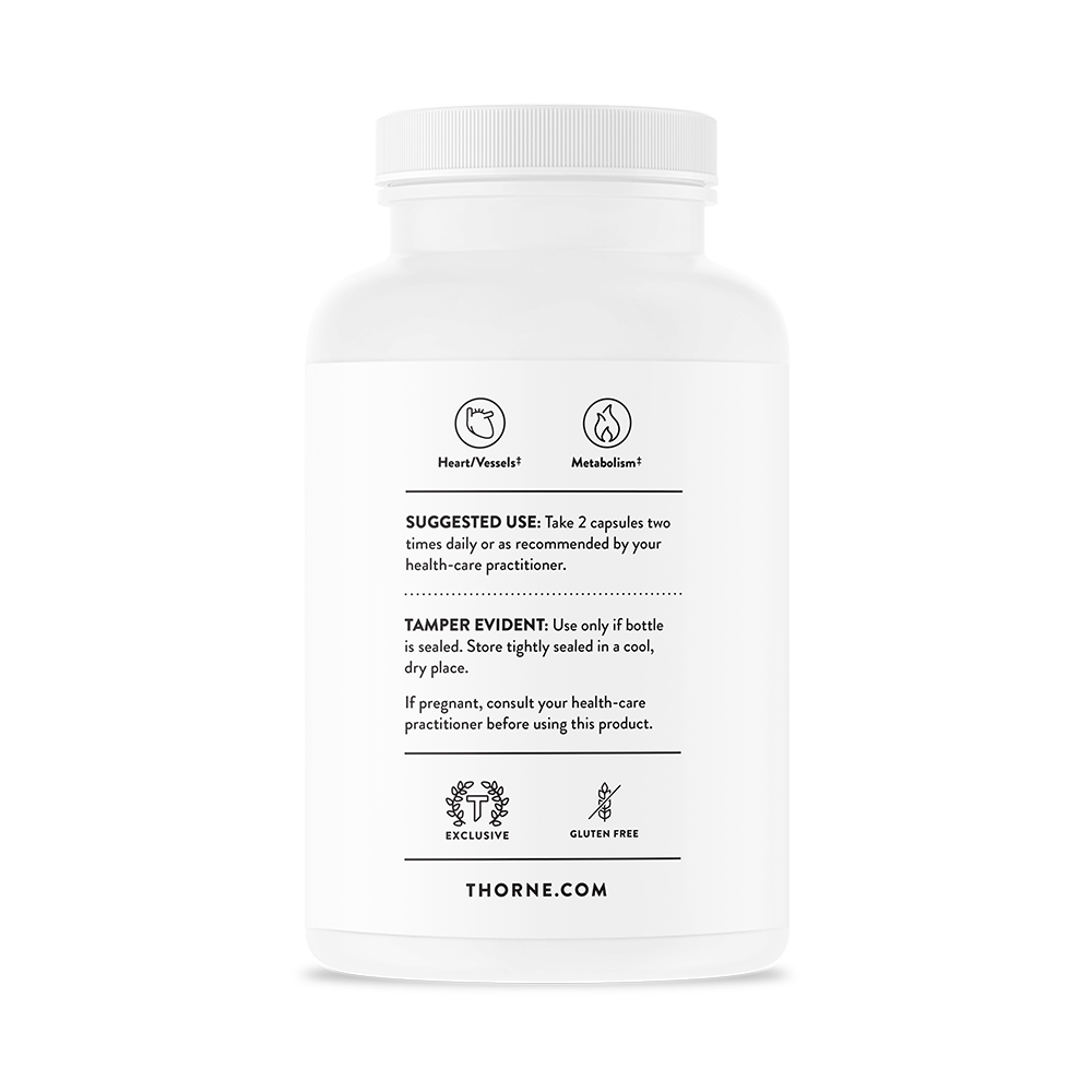 Suggested use for Thorne Metabolic Health dietary supplement 