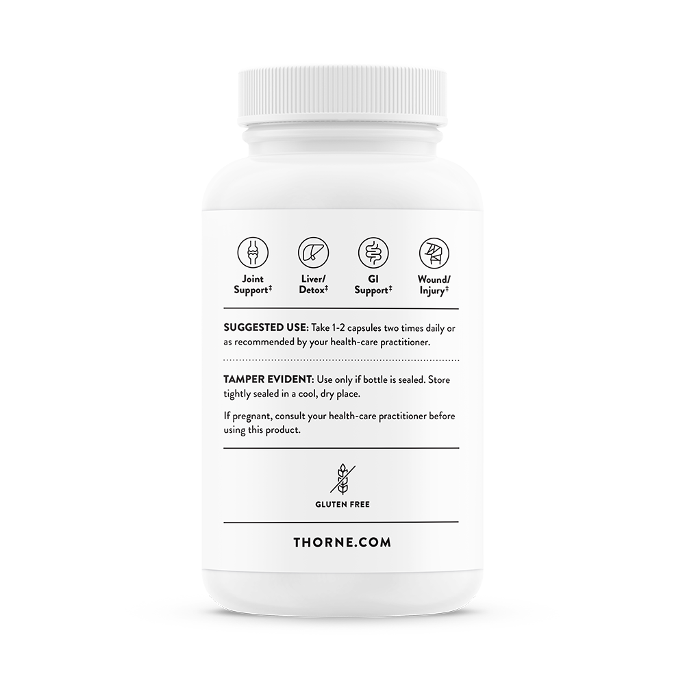 Suggested use for a bottle of Thorne Curcumin Phytosome 1000 mg dietary supplement