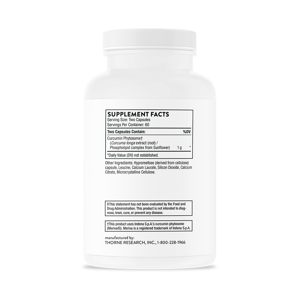 A white bottle with supplement facts on the back.  