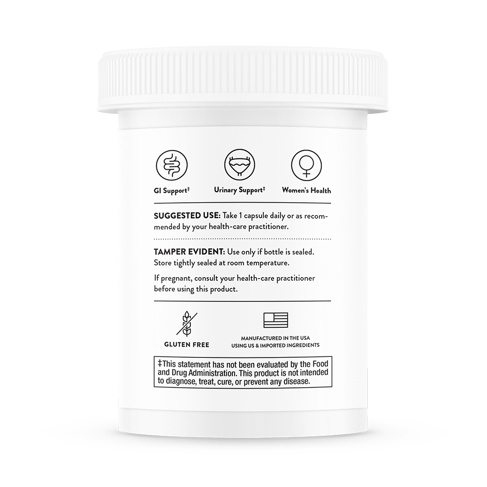 Suggested use information for container of Thorne Women's Daily Probiotic dietary supplement