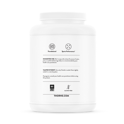 A white bottle with suggested use on the back.