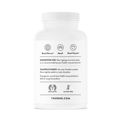 Suggested Use information for Thorne Omega-3 with CoQ10.  Product is gluten free.   
