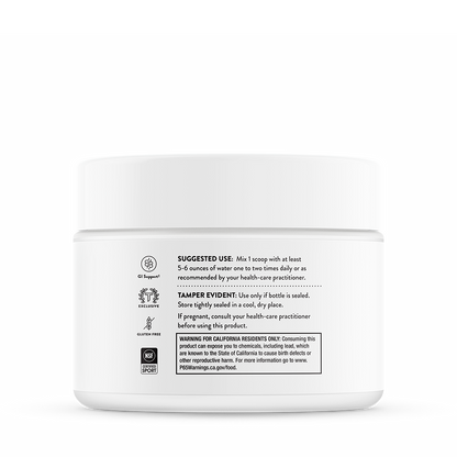 Suggested use information for Thorne EnteroMend dietary   supplement powder.  Provides GI support and is gluten free.  