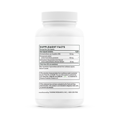 Supplement facts information on a bottle of Thorne Hormone Advantage dietary supplement