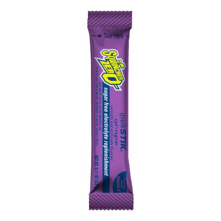 Oral Electrolyte Solution Sqwincher® Quik Stik® Zero Grape Flavor 0.11 oz. Electrolyte (159060107)