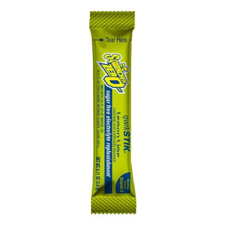 Oral Electrolyte Solution Sqwincher® Quik Stik® Zero Lemon-Lime Flavor 0.11 oz. Electrolyte (159060106)