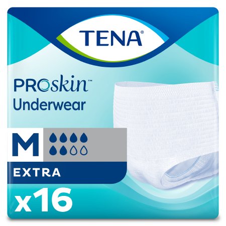Unisex Adult Absorbent Underwear TENA® ProSkin™ Extra Protective Pull On with Tear Away Seams, Moderate Absorbency (72116, 72232, 72332, 72425)