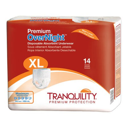 Unisex Adult Absorbent Underwear Tranquility® Premium OverNight™ Pull On with Tear Away Seams- Heavy Absorbency (2113, 2114, 2115, 2116, 2117, 2118)