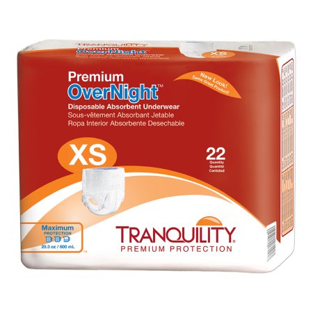 Unisex Adult Absorbent Underwear Tranquility® Premium OverNight™ Pull On with Tear Away Seams- Heavy Absorbency (2113, 2114, 2115, 2116, 2117, 2118)