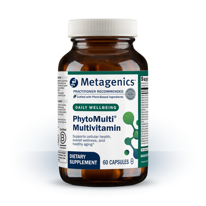 Metagenics PhytoMulti Multivitamin bottle on a white background