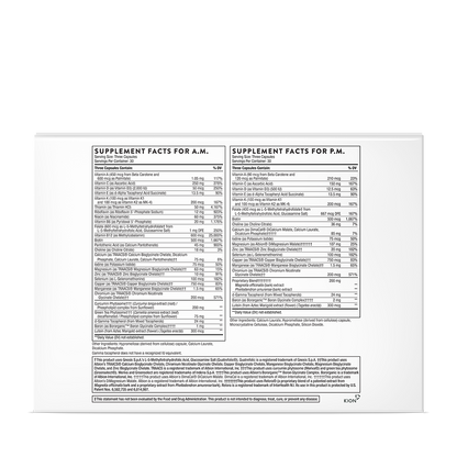 A picture of the supplement facts label.  